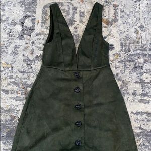 Olive Green velvet like dress